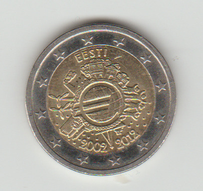 Eesti 2 €  2012   Euro  10 v.
