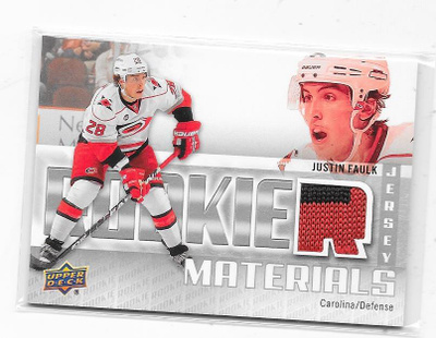 2011-12 UD Rookie Materials # Justin Faulk Carolina 2-väri