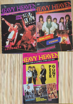 Heavy Heaven lehtiä vuosilta 1985-1986