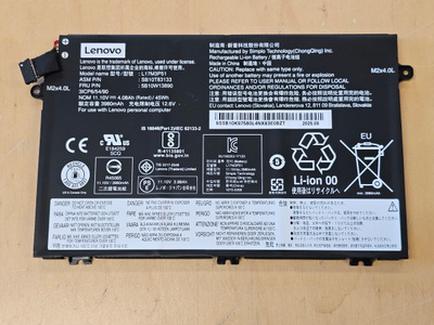 Kannettavan alkuperäinen sisäinen akku Thinkpad E480 E580 ym