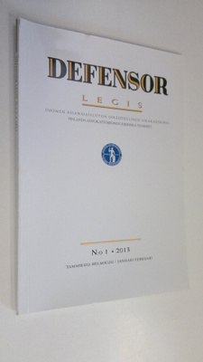 Defensor legis n:o 1/2013