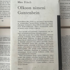 Max Frisch - Olkoon nimeni Gantenbein (sid.) - pikkukuva 2