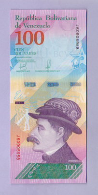 Venezuela 100 Bolivares v.2018 UNC P-106