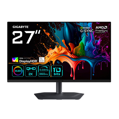 GIGABYTE MO27Q3 27” OLED QHD Gaming Monitor - 2560 x 1440, 3