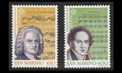 San Marino 1313-4 ** Europa musiikkivuosi (1985)
