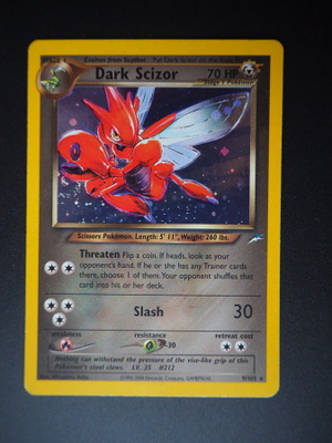 Pokemon kortti Dark Scizor Neo destiny holo