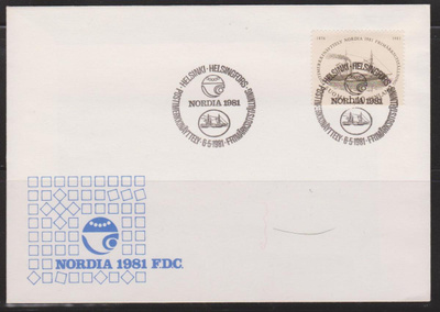 FDC 1981 NORDIA 1981 postimerkkinäyttely