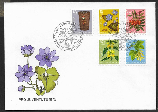 Sveitsi - Pro Juventute 1975 FDC (Mic. 11062-1066)