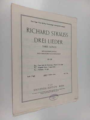 Richard Strauss - Drei lieder : Three songs