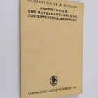 A. Witting : Repetitorium und Aufgabensammlung zur Differ... - pikkukuva 1