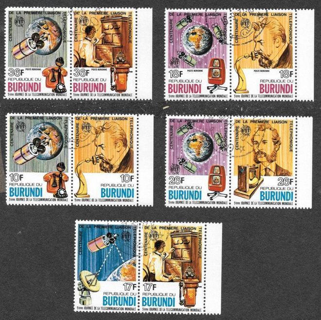 Burundi - Puhelin 100v  (Mic. 1316-1325) O sarja