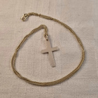 Kultaketju+risti, 14K, 50/48 cm, 6,2 g - pikkukuva 2