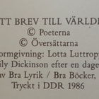 Emily Dickinson - Mitt brev till världen (inbunden bok) - pikkukuva 2