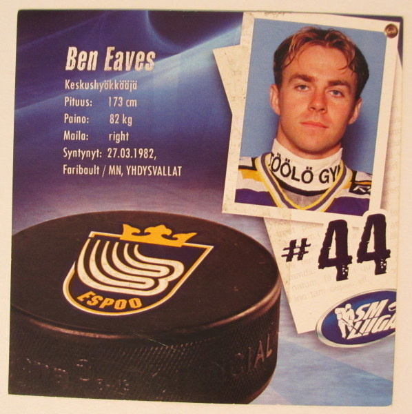 Ben Eaves Kiekkojuustokortti Blues