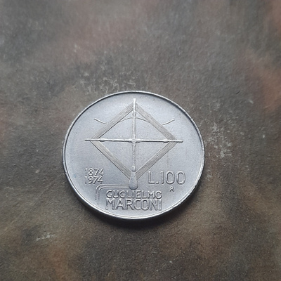 Italia 100 lire 1974 R Guglielmo Marconi