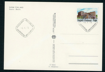 FDC 1973 Yleismerkki 0,40 mk kortilla