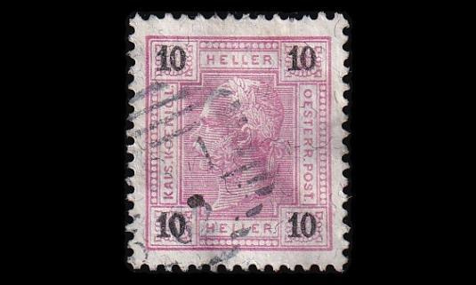 Itävalta 89A o Franz Joseph 10 H lakka (13:12½) (1901)
