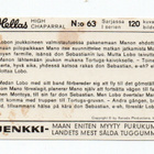 Purkkakuva Hellas HIGH CHAPARRAL n:o 63 Purukumikuva - pikkukuva 2