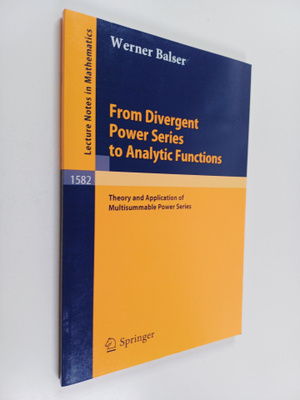 Werner Balser : From divergent power series to analytic f...