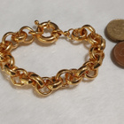 Upea 21k kullattu Kanadalainen papu rannekoru Gold plated Vi - pikkukuva 4