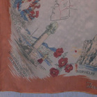 Huivi 9. Vanha matkamuistohuivi Norjasta, vintage, silkkiä - pikkukuva 4