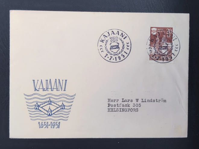 1951 FDC Kajaani 300 vuotta