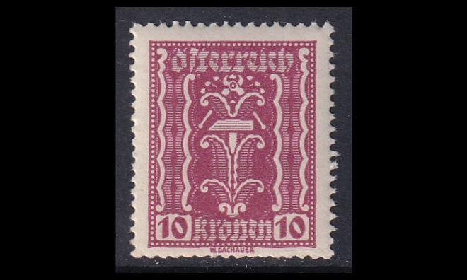 Itävalta 367 ** Käyttösarja maatalous 10 Kr (1922)