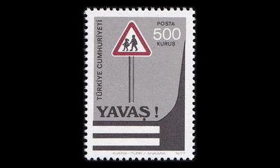 Turkki 2438b ** Liikenneturvallisuus tum.pun.liik.merkki (19