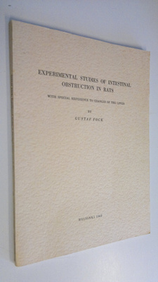 Gustaf Fock : Experimental studies of intestinal obstruct...