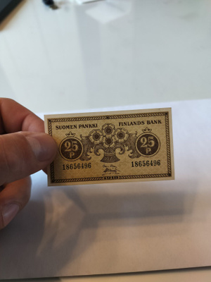 pakka sileä 25p 1918