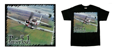 UUSI P-51 MUSTANG T-PAITA (M) - HYVINKÄÄ