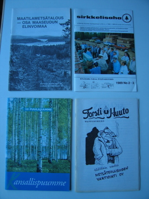Neljä metsäaiheista pienpainannetta 80-luvulta