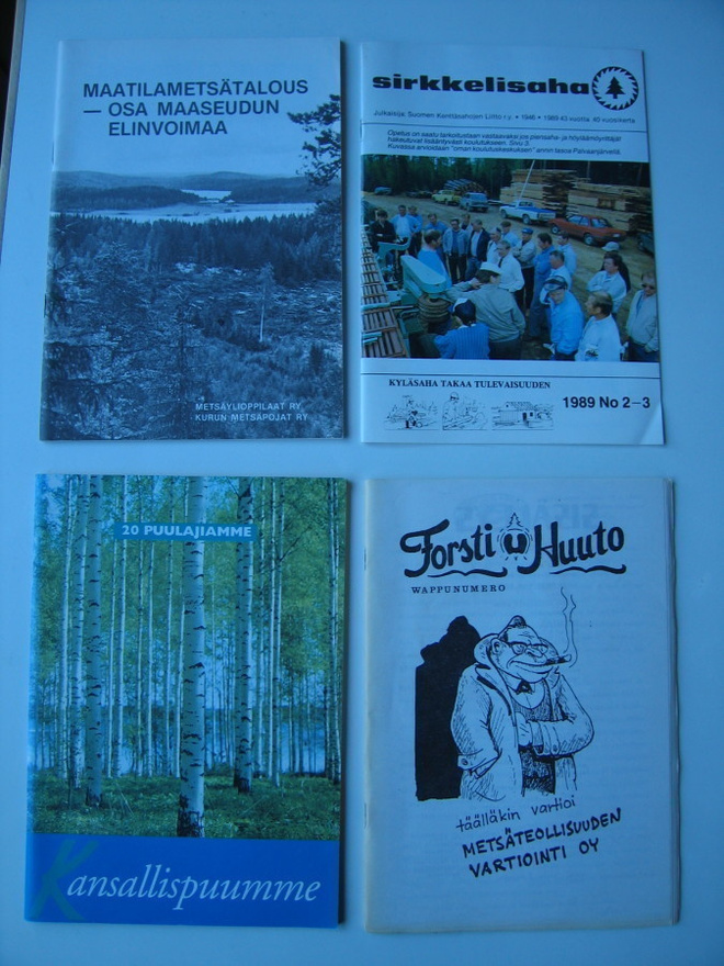 Neljä metsäaiheista pienpainannetta 80-luvulta