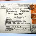 1942 Helsinki osoitek. Huhmariin paketti puuttuu ei kuitattu - pikkukuva 1