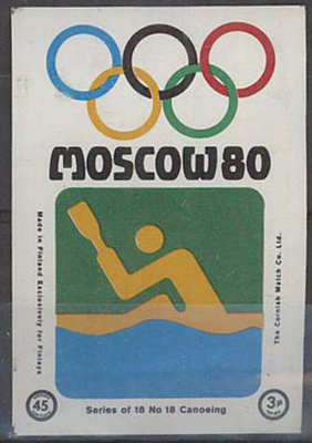Olympia 1980 Moskova - tulitikkulaatikon etiketti
