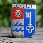 Pärnu Vaakuna Vanha merkki, ehjät emalit. Halkaisija - 22 mm - pikkukuva 1