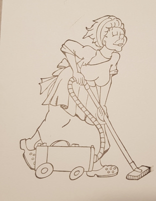 Vildastampsin leimasin "IMUROIVA NAINEN"
