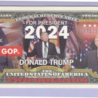 USA 2 Dollars v.2024 UNC Donald Trump (Fancy) - pikkukuva 1