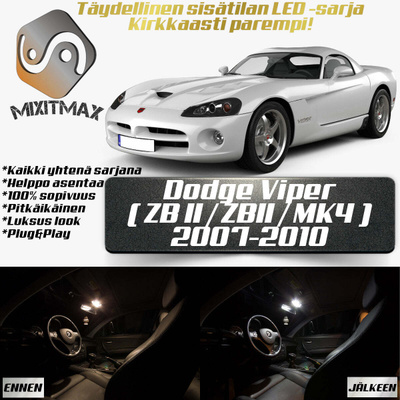 Dodge Viper (ZB II) Sisätilan LED-sarja 9-osainen