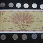 11 kpl 1 markka 1952-1962 koko sarja ja 1 mk seteli 1963 - pikkukuva 2
