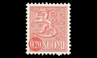 557IIx ** Leijonamalli 0,20 mk tyyppi II, x-paperi (1963)