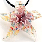 1060 .. Murano Meritähti Lampwork Taidelasi .. Kaulakoru - pikkukuva 2