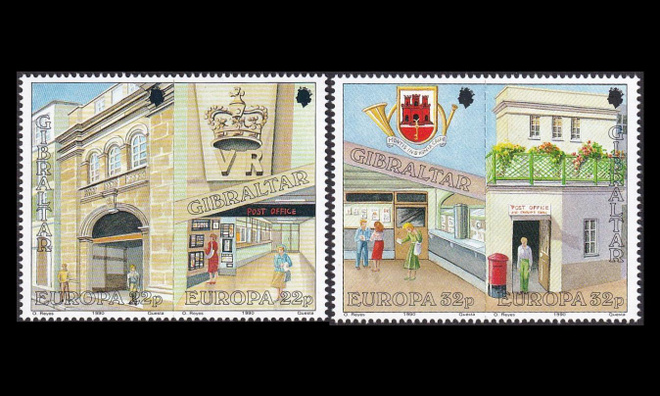 Gibraltar 590-3p ** Europa postirakennuksia (1990)