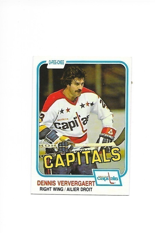 1981-82 OPC #356 Dennis Ververgaert Washington Capitals