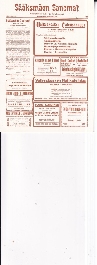 Sääksmäki, Sääksmäen Sanomat   b670