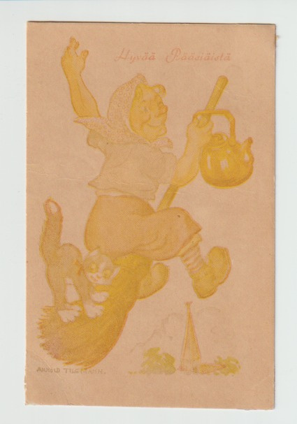 Postikortti, TAIDE, Arnold Tilgmann, Pääsiäinen, vanha v1946