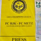 Lehdistöpassi Jalkapallo Mestareiden Liiga HJK - Metz 1998 - pikkukuva 1