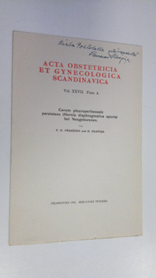 H. Ym. Haapoja : Acta obstetricia et gynecologica scandin...