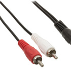 Valueline 3.5mm uros - 2xRCA uros äänikaapeli, 1.5m *UUSI* - pikkukuva 1