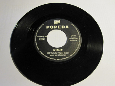 Popeda: Kirje 7" (Ei kuvakansia)